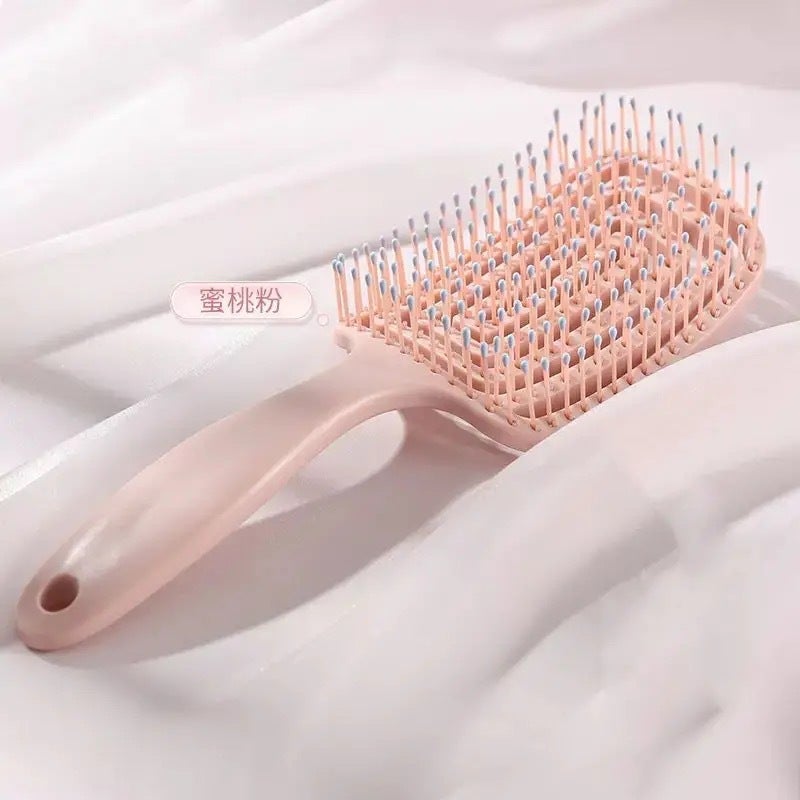 New Hollow Back-Type Comb High-Value Girl'S Portable Hair Comb Fluffy Tight Scalp Massage Sparerib Comb - Image 1